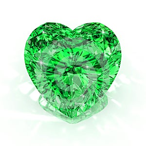 Heart shape emerald photo