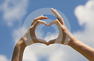 Heart shape hands