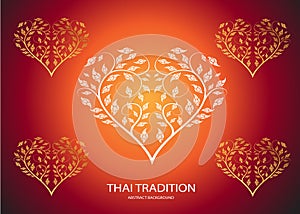 Heart shape leaf of thai tradition