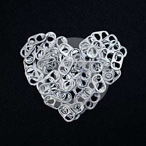 Aluminum tabs heart