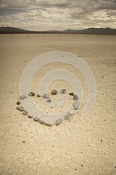 Heart shape made with stone