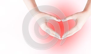 Heart shape making of hands