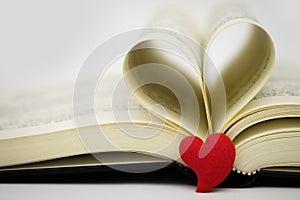 Heart shape paper book
