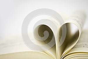 Heart shape paper book