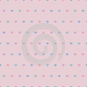 Heart shape on pink background seamless