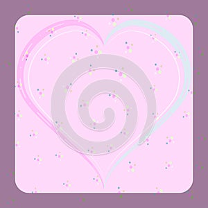 Heart shape pink color concept valentine background.