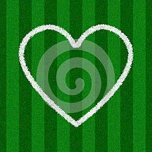 Heart Shape on a Soccer Field photo