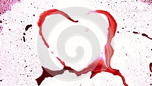Heart shape from splashes and blobs
