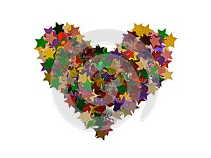 Heart shape stars