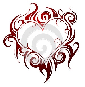 Heart shape tattoo