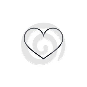 Heart shape thin line icon. Linear vector symbol