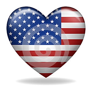 Heart shape of USA insignia