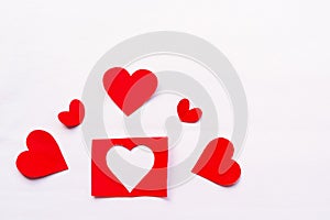 Heart Shape Valentine`s Day Background