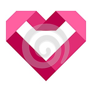 Heart shape vector icon simple red valentine symbol love sign romantic vector illustration