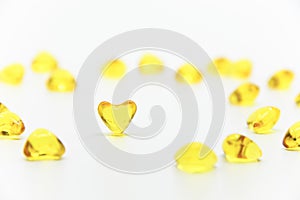 Heart shape vitamin isolated