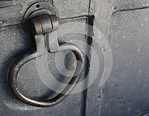 Heart-shaped ancient door handle