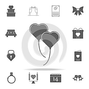 heart shaped balls icon. Romance icons universal set for web and mobile