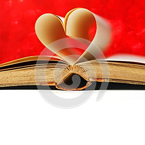 Heart shaped book pages