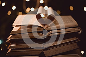 Heart shaped book pages