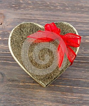 Heart-shaped box as a gift