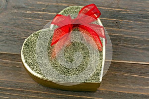 Heart-shaped box as a gift