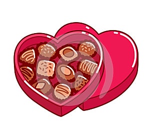 Heart shaped box of chocolates