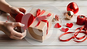 heart shaped box with rose petals hand holding a box heart shaped box