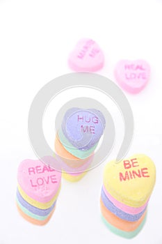 Heart Shaped Candy Stacks (8.2mp Image)