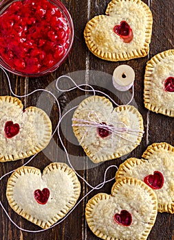 Heart Shaped Cherry Hand Pies