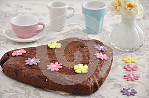 Heart Shaped Chocolate Cake