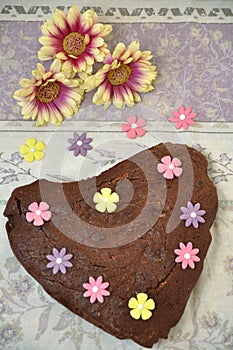 Heart Shaped Chocolate Cake