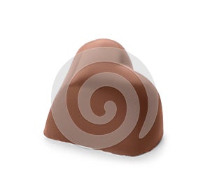 Heart shaped chocolate candy isolated