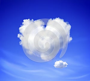 Heart shaped cloud