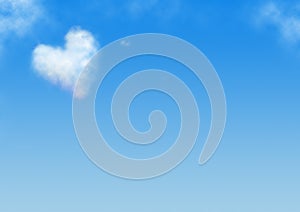 Heart shaped cloud