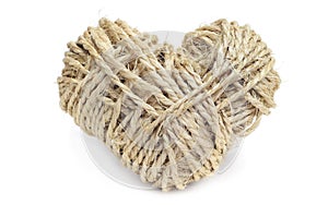 Heart-shaped coil of rope