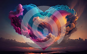 Heart Shaped Colorful Cloud