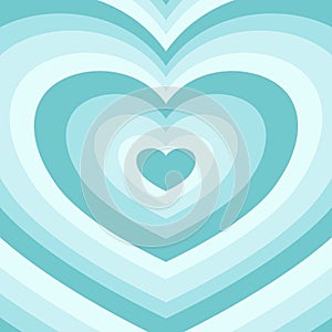 Heart-shaped concentric stripes vector background.