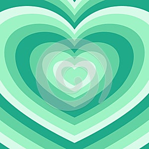 Heart-shaped concentric stripes vector background.