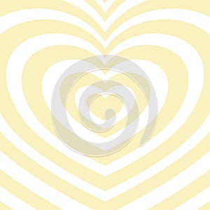 Heart-shaped concentric stripes vector background.
