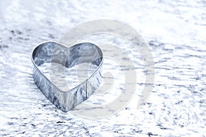 Heart shaped cookie cutter concept