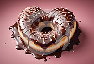 Heart Shaped Dripping Donu