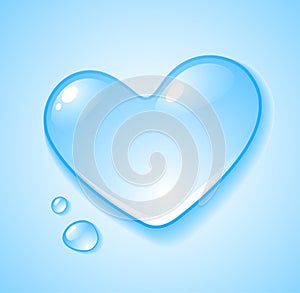 Heart shaped droplet
