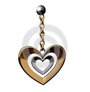 heart shaped earing photo