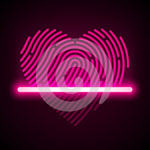 Heart shaped fingerprint scanner