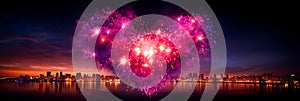 Heart-Shaped Fireworks: A fireworks display in the shape of a heart lighting up the night sky.
