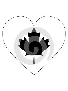 Heart Shaped Flag of Canada