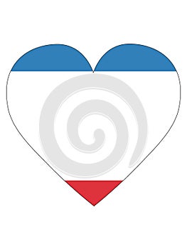 Heart Shaped Flag of Crimea