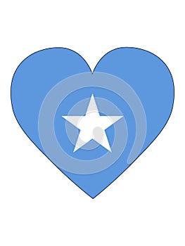 Heart Shaped Flag of Somalia