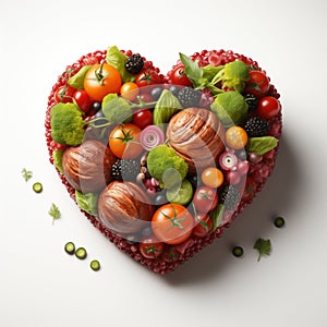 Heart shaped food