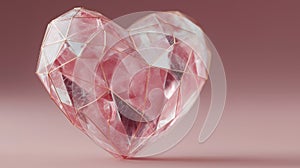 A heart-shaped form with a soft, fabric-like texture, appears to float against a gentle gradient background